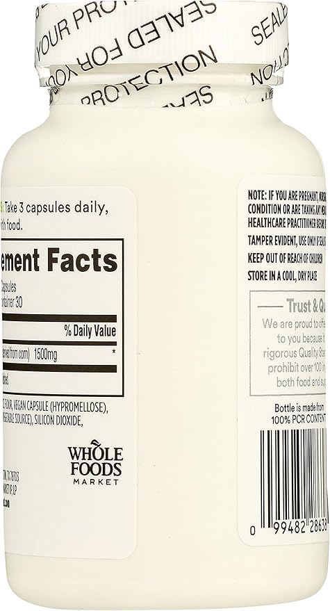 365 by Whole Foods Market, Glucosamine Sulfate 1500 Mg, 90 Veg Capsules (Pack of 2)