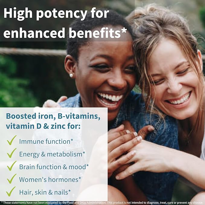 Igennus Methylated Women's Multivitamin, 21 Highly Bioavailable Nutrients, Clean Label & Sustained Release, Active B-Vitamins and Gentle Iron, Easy-to-Swallow, 60 Vegan Tablets, 30 Servings