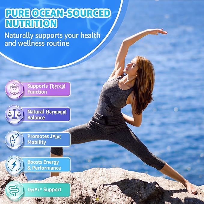 Sea Moss Gummies + Omega-3 (Made in USA) Vegan for Man Women, Organic Irish Seamoss Supplement w/Ashwagandha, Turmeric, Vitamin D3 B12 C, Burdock Root, Bladderwrack, for Brain, Energy, Immunty, 120Cts