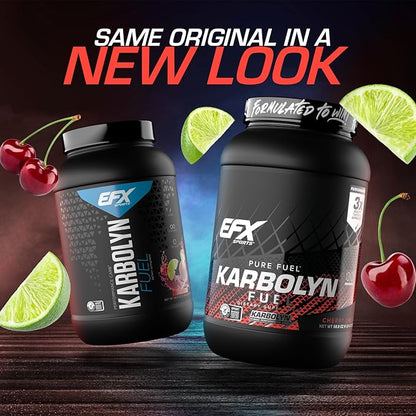 EFX Sports Karbolyn Fuel | Fast-Absorbing Carbohydrate Powder | Carb Load, Sustained Energy, Quick Recovery | Stimulant Free | 37 Servings (Cherry Limeade)