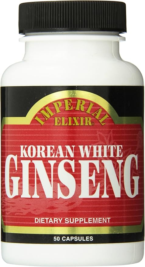 Imperial Elixir Korean White Ginseng, 500 Mg, 50 Count