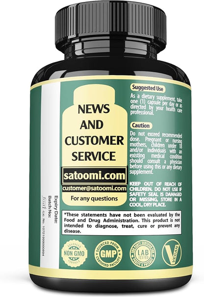 Satoomi 9in1 Tongkat Ali Root Extract 200:1 - Ashwagandha, Tribulus Terrestris - 150 Capsules for 5 Months - Support Strength, Energy & Healthy Immune