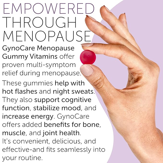 Menopause Supplements for Women | Menopause Gummy Vitamins | Relief for Hot Flashes, Night Sweats & Mood Swings | Helps Sleep Disruptions & Brain function | 60 Vegan Gummies