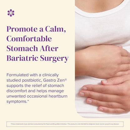 BariMelts Gastro Zen® with Gastro-AD® for GLP-1 Users and Bariatric Patients - Postbiotics for Heartburn Relief & Gut Health - 60 Smooth-Coated Caplets (1-Month Supply)