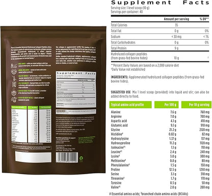 Igennus 100% Grass Fed Bovine Collagen Protein Powder, Highest Grade Hydrolyzed Collagen Peptides, for Types 1, 2 & 3, Women & Men, Non-GMO, Free Range, Clean Label, Easy Mix, 4 x 40 Servings