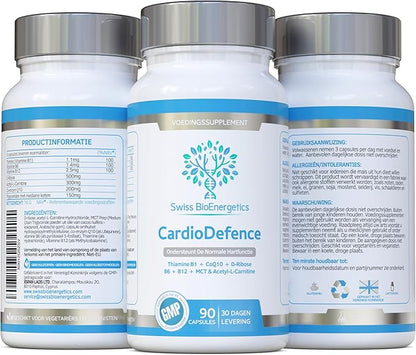 CardioDefence – 90 Capsules – a precise balance of CoQ10, D-Ribose, Acetyl L-Carnitine, B Vitamins and MCT to contribute to the normal function of the heart and reduce tiredness and fatigue