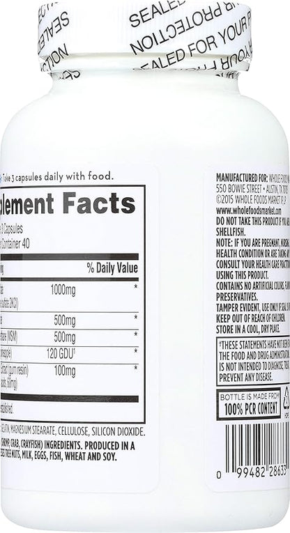 365 by Whole Foods Market, Glucosamine Chondroitin & MSM, 120 ct