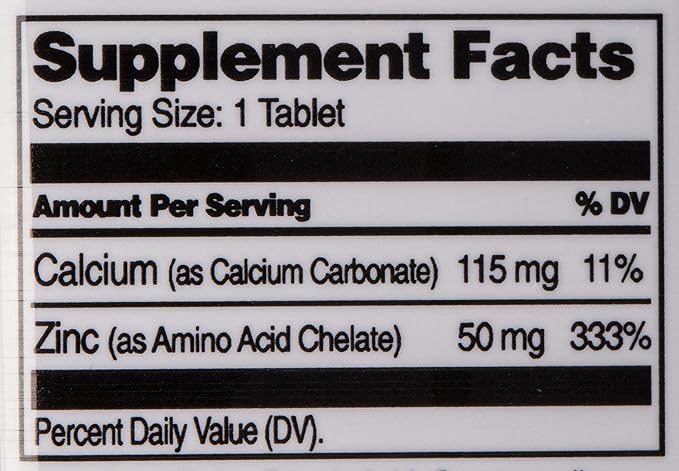 21st Century Zinc 50 Mg (Chelated) Tablets, 110 Count (Pack of 1)
