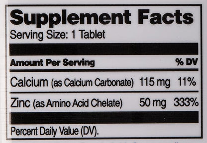 21st Century Zinc 50 Mg (Chelated) Tablets, 110 Count (Pack of 1)