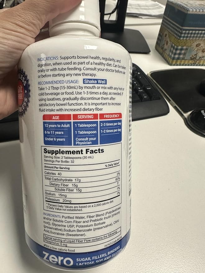 Liquid Fiber for Kids - Kids Fiber Supplement, Sugar-Free Prebiotic Inulin Fiber, Fiber Drink Mix, Natural Bowel Regularity Drink for Healthy Intestinal Balance, Nutritional Designs, 25 Packets