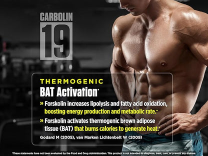 Biotest Carbolin 19 - Advanced Forskolin Carbonate for Fat Loss & Metabolic Performance - 60 Softgels (30-Day Supply)