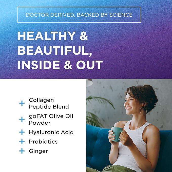 DR. EMIL NUTRITION Collagen Peptides Powder Plus Gut Health Supplement - Collagen Powder for Women with Colostrum & Probiotics for Gut Support & Immunity - Collagen Supplements for Hair, Skin & Nails