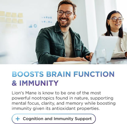 DR. EMIL NUTRITION 2100mg Organic Lions Mane Supplement Capsules - Focus, Mental Clarity & Cognition - Nootropic Lion's Mane Mushroom Supplement with Organic Lions Mane