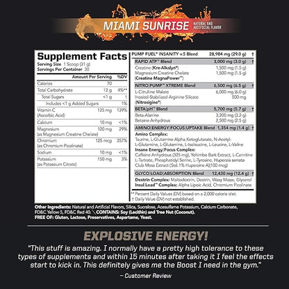 PMD Sports PMD Sports Ultra Pump Fuel Insanity - Pre Workout - Miami Sunrise (30 Servings) & PMD Sports Omega Cuts Elite Thermogenic Fat Burner (90 Softgels)