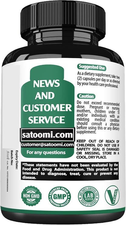 1000mg Ginkgo Biloba Supplements with L-Tyrosine, L-Theanine - 120 Capsules for 2-Month Supply - Support Focus, Mermory Function, Brain Health & Vision Quality