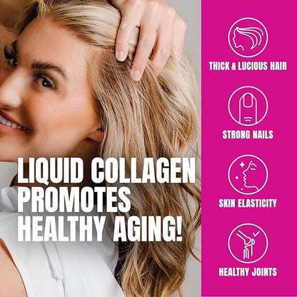PROSUPPS Amino23 Liquid Collagen Shots, Berry - Collagen Peptide Post Workout Supplement Supports Healthy Aging, Joints, Skin & Hair - Gluten-Free & Zero Sugar - 16 Servings