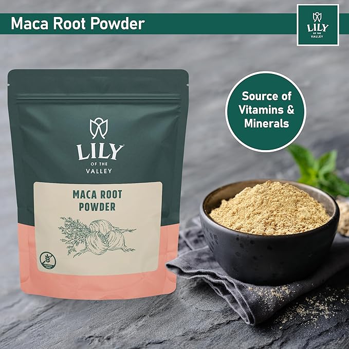 Lily of the Valley Maca Root Powder - Great Superfood for Breakfast, Smoothies & Baking - Premium Grade - Gelatinized for Easy Digestion - Vegan & Gluten-Free - Packed in Resealable Pouch (8oz, 226g)