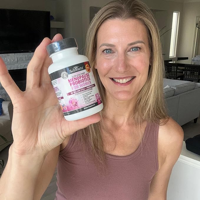 Menopause Supplements for Women - 40 Billion CFU Menopause Probiotics for Women - Support for Hot Flashes Night Sweats Mood Swings and Balance - Non-GMO, 60 Easy-Swallow Capsules, 60 Servings