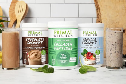 Primal Kitchen Chocolate Collagen Fuel® Drink Mix, Chocolate Coconut Collagen Peptides, No Dairy or Artificial Sweeteners, 15 Ounces
