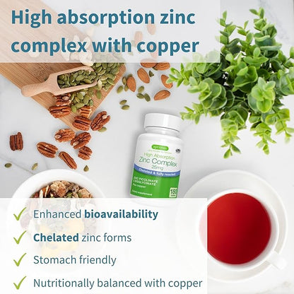 Daily Vitamin D3 + Zinc Complex Vegetarian Bundle, 365 2000iu Vitamin D3 Tablets + 25mg Chelated Zinc Picolinate & Bisglycinate with Copper, by Igennus