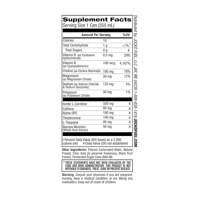 Jocko GO Energy Drink - KETO, Vitamin B12, Vitamin B6, Electrolytes, L Theanine, Magnesium- Energy Boost, Sugar Free Nootropic Monk Fruit Blend - 12 Pack (Lemon Lime)