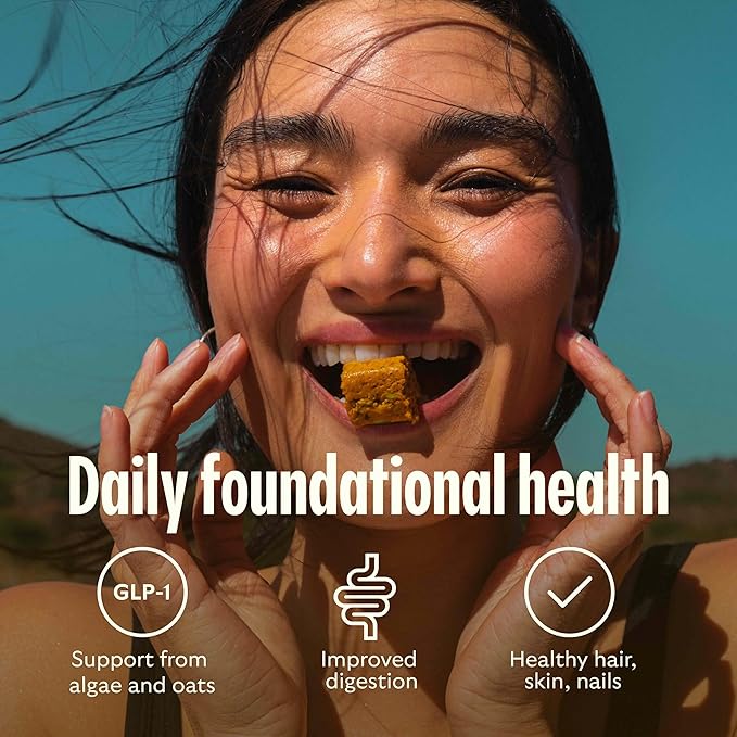GEM Daily Multivitamin for Women & Men, with 20+ Vitamins & Minerals Like zinc, Vitamin D, B, K, Folic Acid, Turmeric, Fiber and prebiotics, Beta Glucan GLP-1 Support, Brain, & Immunity (7 Day Trial)