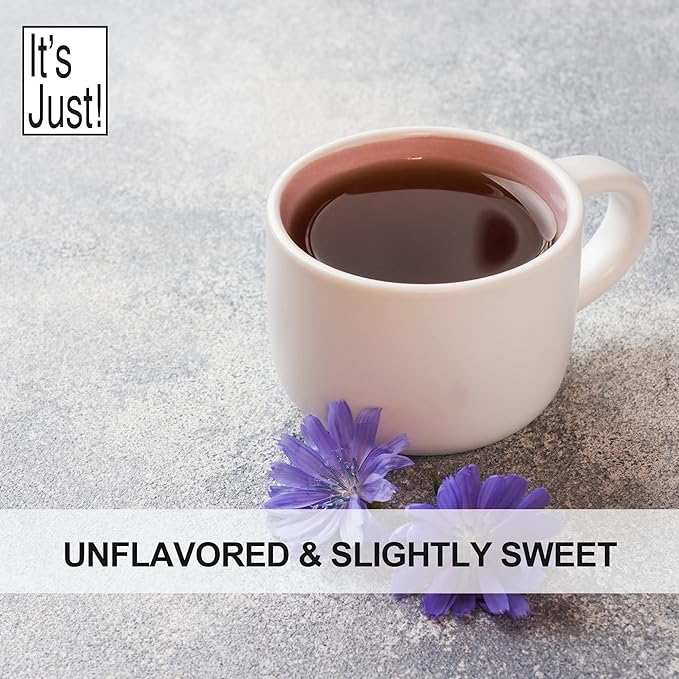 It's Just! - Inulin Prebiotic Fiber, Water Soluble, Chicory Root Powder, Promotes Gut Health, Made in USA, Proudct of Belgium, Vegan/Keto Friendly