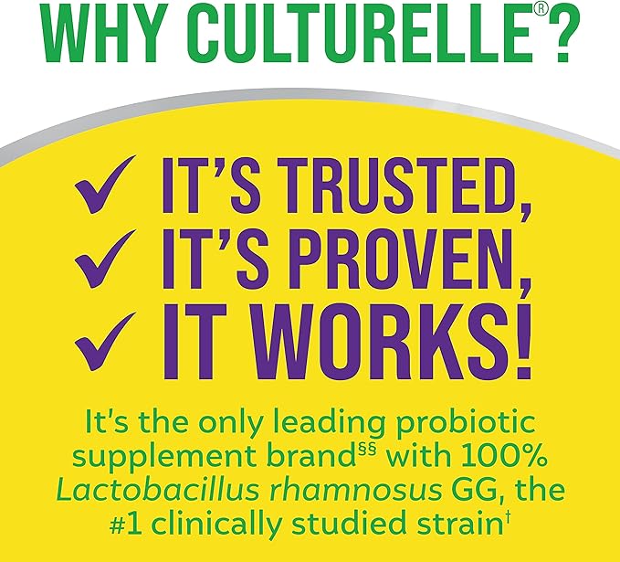 Culturelle Pro Strength Daily Probiotics For Digestive Health (2 Month Supply) with Prebiotics for Women & Men, Supports Occasional Diarrhea, Gas & Bloating, Gluten & Soy Free, 60 Count