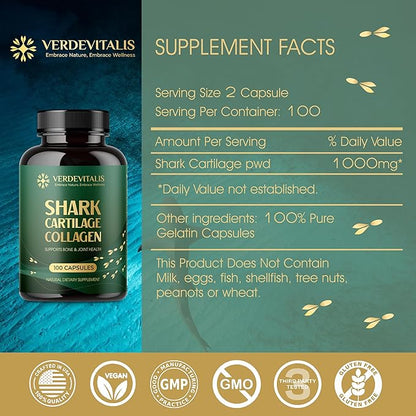 Fish Collagen Peptides Capsules - Non-GMO&Gluten Free Type I, II, III, V, X Hydrolyzed Collagen Supplements with Vitamin C - Supports Healthy Hair, Skin, Nails, & Joints- Made in USA -100 Capsules