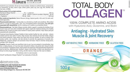 Natural Factors, Total Body Collagen, Bioactive Peptides Powder for Healthy Skin, Hair & Joints, Orange