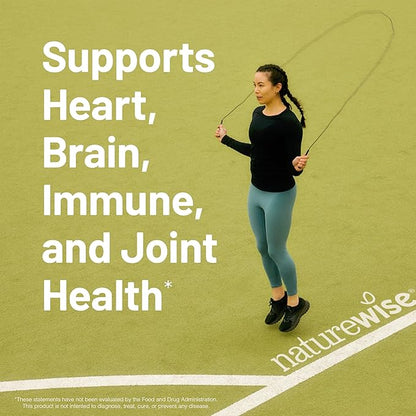 NatureWise Extra-Strength Omega 3 Fish Oil Supplement - 1000mg per Serving - 600 EPA & 400 DHA and Vitamin E - Support for Heart & Brain Health - Lemon Flavor, GMO-Free - 360 Softgels[6-Month Supply]