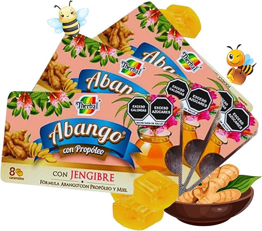 Abango, Propolis & Ginger Cough Drop Trays - Winter Herbal Blend - Delicious Flavor (3 Pack) Dulces para la TOS