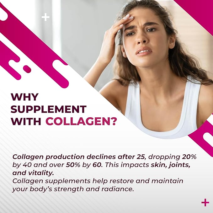 Collagen Peptides 15-in-1 Supplement with Vitamin C Vitamin E Keratin Hyaluronic Acid Omega 3 Resveratrol Turmeric Quercetin - Made in The USA