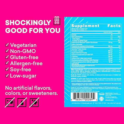 EBOOST POW Natural Pre Workout Powder - 15 Packets, Blue Raspberry - Preworkout Energy Booster Gym Supplement Drink Mix for Men and Women - Performance, Joint Mobility Support - Gluten-Free