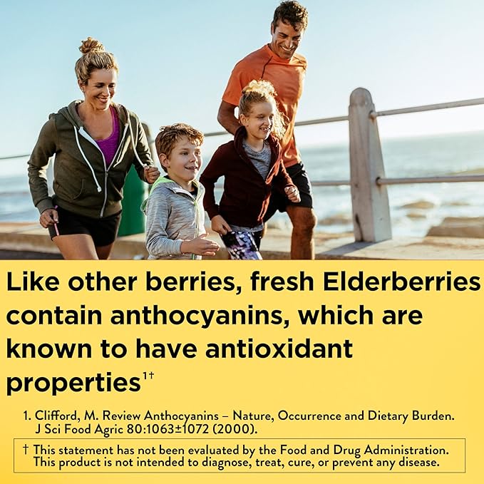 Nature Made Elderberry with Vitamin C and Zinc, Dietary Supplement for Immune Support, 100 Gummies, 50 Day Supply