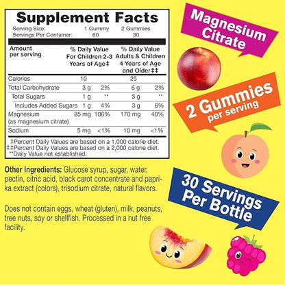 Biotin Kids + Magnesium Citrate Kids, Gummies Bundle - Great Tasting, Vitamin Supplement, Gluten Free, GMO Free, Chewable Gummy