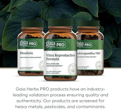 Gaia Herbs Pro Vitex Reproductive Formula - Aids Healthy Ovulation & Reproductive Function* - Supplement with Chaste Tree Berry, Dandelion Root & Ginger Root - 60 Liquid Phyto-Caps (30 Servings)
