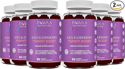 Sambucus Elderberry Gummies for Kids with Zinc & Vitamin C: Antioxidant, Immune Support Vitamins, Supports Immune System Health: Vegetarian, Gluten Free, Gelatin Free (6)