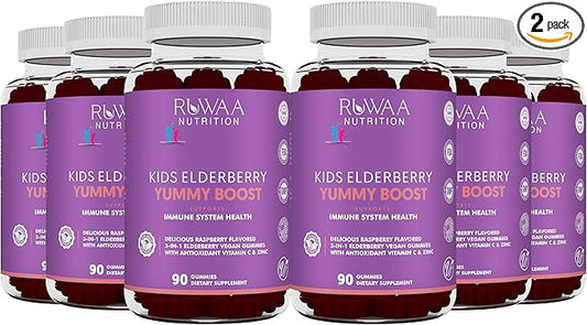 Sambucus Elderberry Gummies for Kids with Zinc & Vitamin C: Antioxidant, Immune Support Vitamins, Supports Immune System Health: Vegetarian, Gluten Free, Gelatin Free (6)