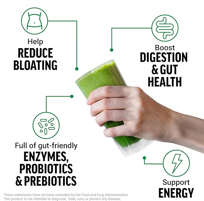 Force Factor Smarter Greens Daily Wellness Powder, Greens Superfood Powder to Support Gut Health, Bloating & Digestion, with 40+ Superfoods, 125 Million CFUs of Probiotics, Citrus Flavor, 30 Servings