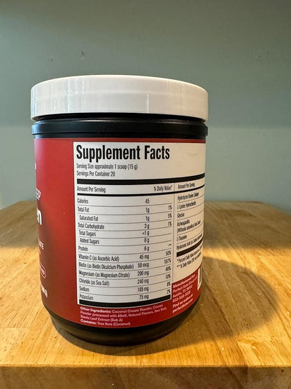 Perfect Keto Beauty + Sleep Grass Fed Collagen Peptides Protein Powder with Ashwagandha, Magnesium, Biotin, Hyaluronic Acid, L Theanine, Hair, Skin, Nails & Relaxation Support, Mexican Hot Chocolate