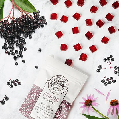 Whitney's Best Elderberry Gummies 30ct – Immune Support with Vitamin C, Zinc & Echinacea – for Adults & Kids, No Preservatives, Dyes or Gelatins, Vegan