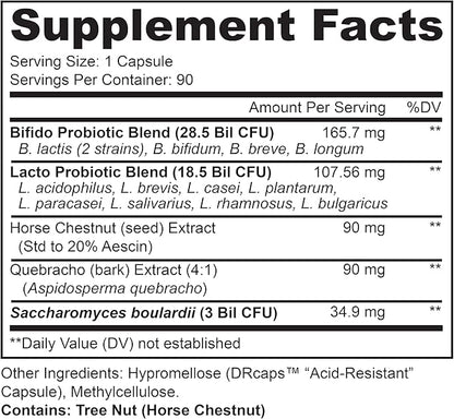 LIVELY VITAMIN CO. Great Guts Probiotic 50 Billion CFU Probiotic - Balance Gut Microbiome, GI Tract, Inflammation, Indigestion, Reflux, Upset Stomach, & Diarrhea - 90 Caps