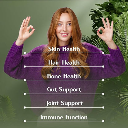 Bovine Collagen Capsules for Men and Women– Type I & III for Hair, Skin, Nails, Joints – Non-GMO, Made in USA – 100 Capsules