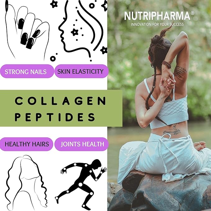 Collagen Peptides Powder with Hyaluronic Acid and Vitamin C, Promotes Hair, Nail, Skin, Bone and Joint Health, Unflavored Collagen Protein Powder, 30 Servings, 10,8 oz