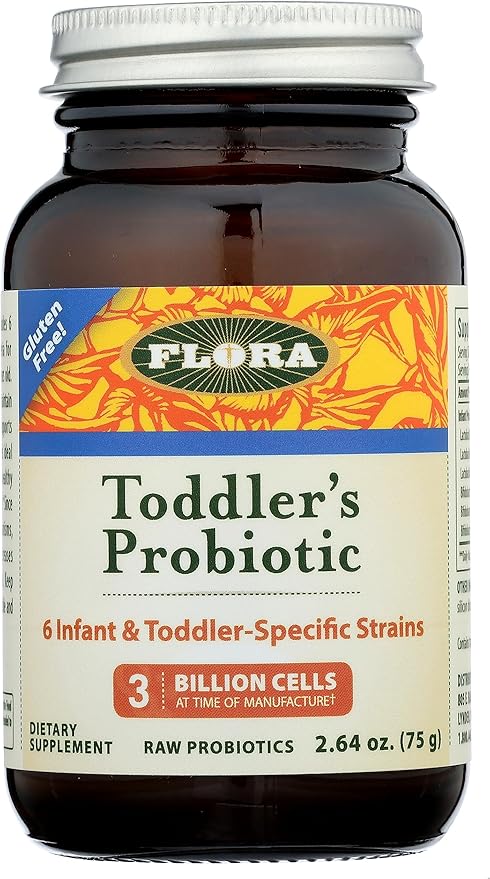 Flora - Toddler's Probiotic - Supports Digestive Health - Daily Probiotic Powder for Children Ages 1–3 - Includes Bifidobacterium Infantis - Vegetarian & Gluten-Free - Keep Chilled - 2.64 oz.