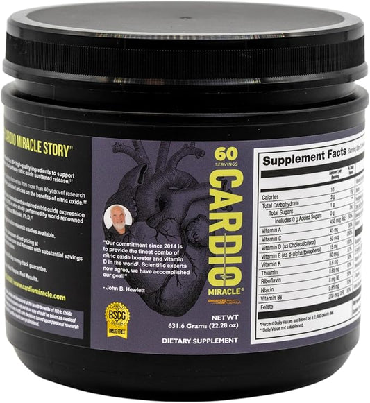 The Complete Nitric Oxide Solution - Nutritional Heart Healthy L-Arginine and Organic Beetroot Drink Mix, 60 Serving Canister