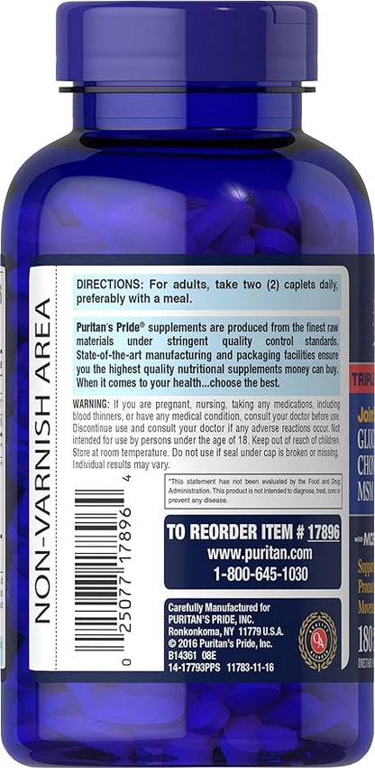 Puritan's Pride Glucosamine, Chondroitin & MSM-2 Per Day Formula