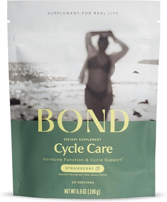 Cycle Care PMS Support Supplement for Women – Cramp, Mood & Hormone Balance Support with Ashwagandha, Glutathione, Magnesium, Probiotics & Turmeric – 28 Servings, Strawberry Flavor