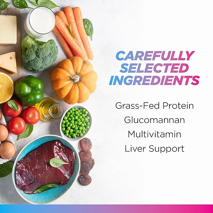 Livingood Daily Collagen Powder for Women & Men, Grass Fed Hydrolyzed Collagen Peptides, Protein & Multivitamins for Healthy Hair, Skin & Nails, Keto & Paleo, Gluten Free, Chocolate, 30 Servings